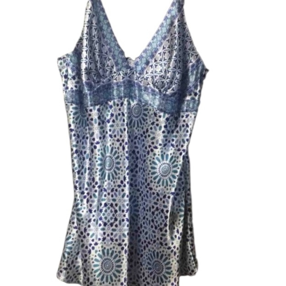 Jones New York ~ Women’s ~ Nightgown ~ Large ~ Satin ~ Babydoll ~ Slip Dress